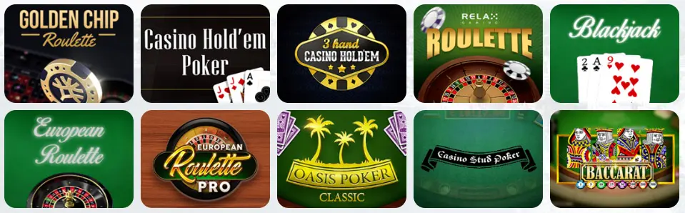 Giochi da tavolo al CASINOMIA CASINO