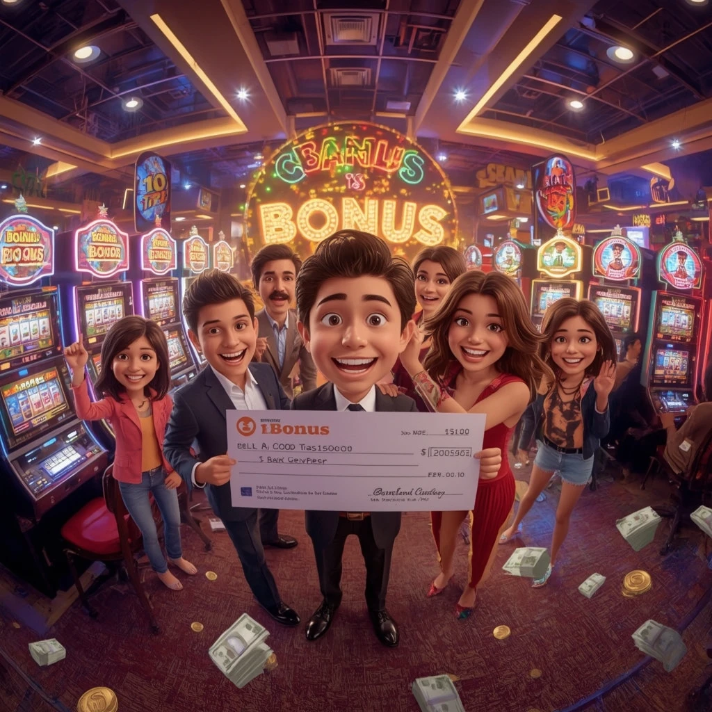bonus nelle mani di un uomo al casinò CASINOMIA CASINO
